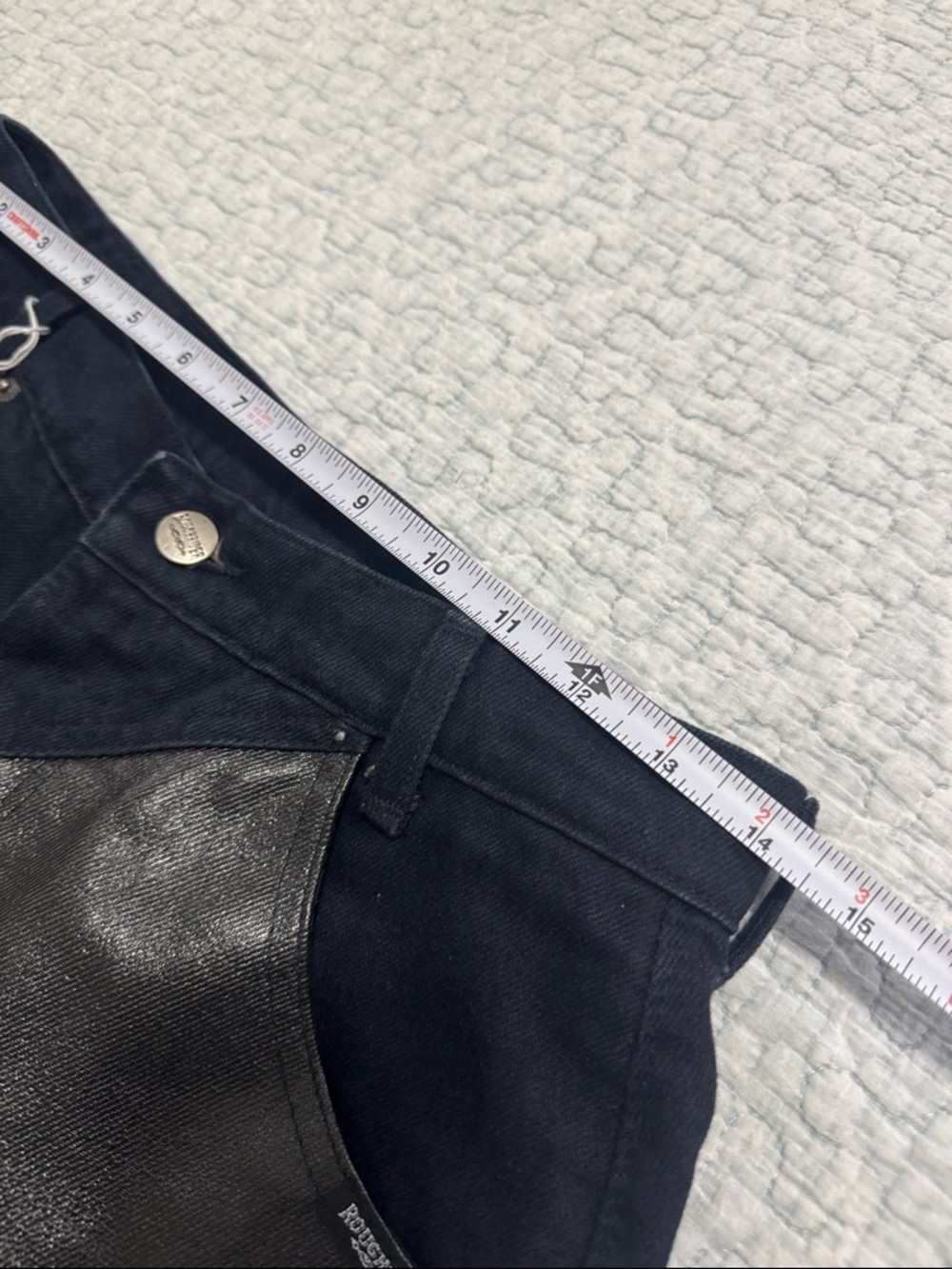 VINTAGE ROUGH RIDER Faux Leather Front Paneled Pants - Picture 10 of 10